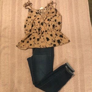 Floral print tank top